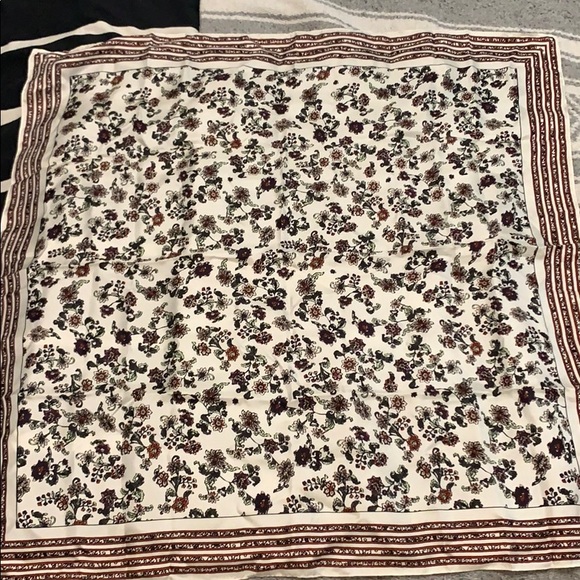 Silk Floral Print Scarf - Picture 2 of 3